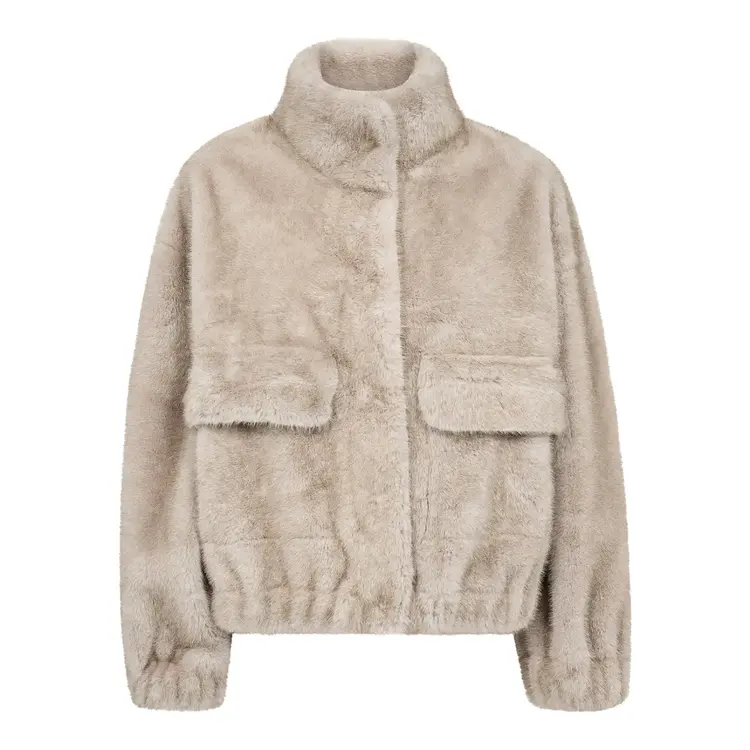 Co'Couture CasioCC Teddy Jacket Light Grey
