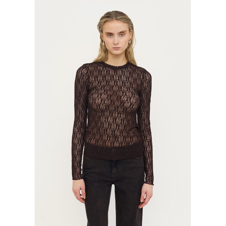 Soft Rebels SROlena LS Top Chocolate Plum