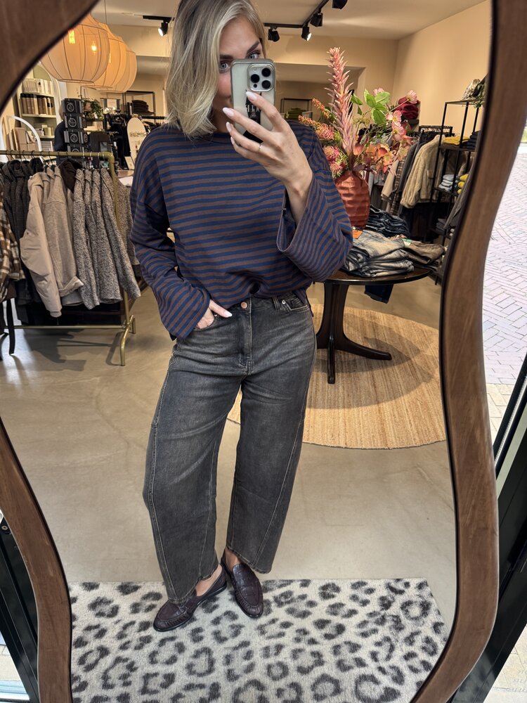 Just be Jolie Marlowe Stripe Tee Blue/Brown