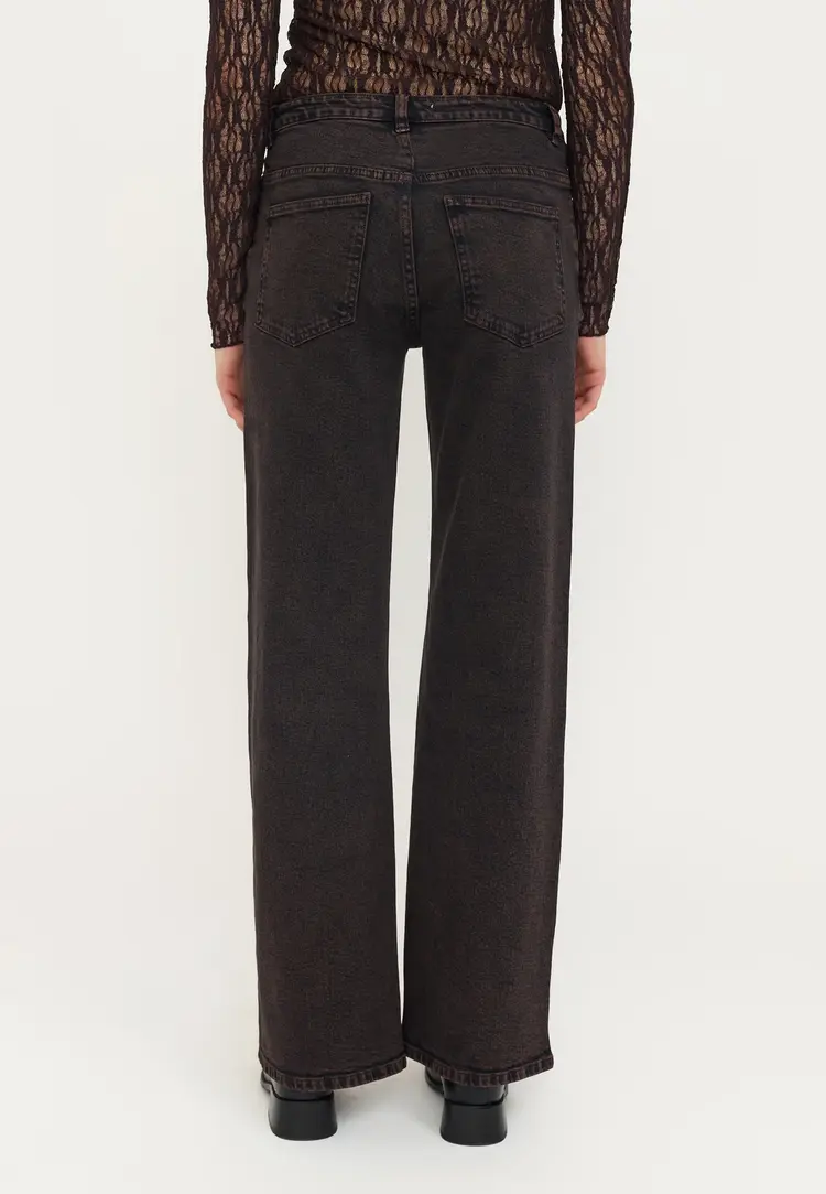 Soft Rebels SREma Willa Midwaist Wide Jeans Chocolate Plum