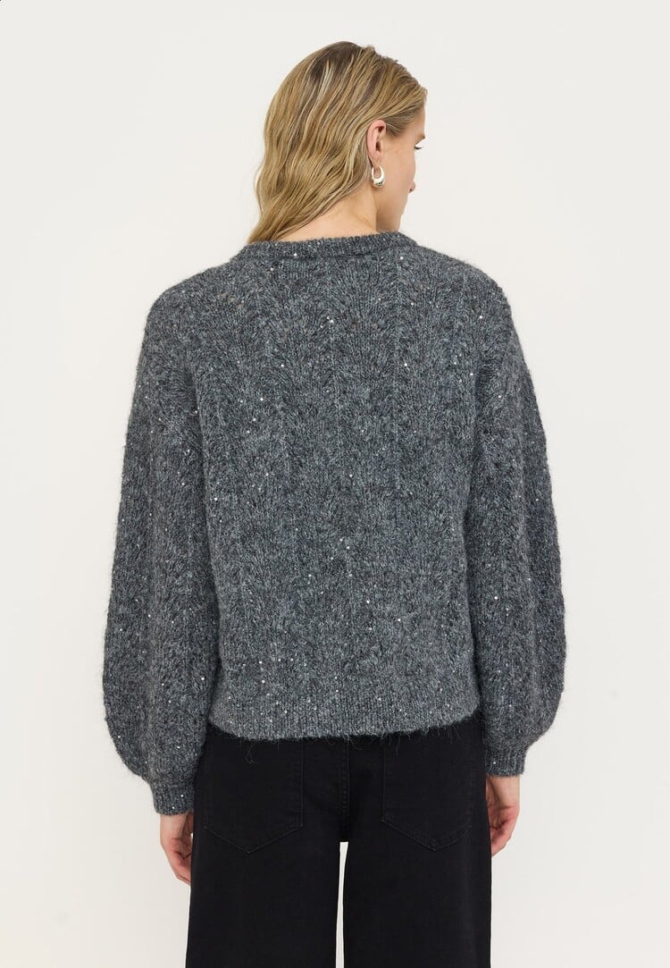Soft Rebels SRFrances Sequin Knit Dark Grey Melange