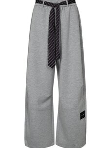 Haute L'Amitié Maxi Split Tie Tall Pant Grey Melange