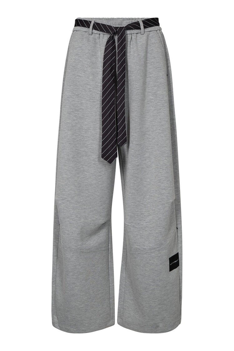 Haute L'Amitié Maxi Split Tie Tall Pant Grey Melange