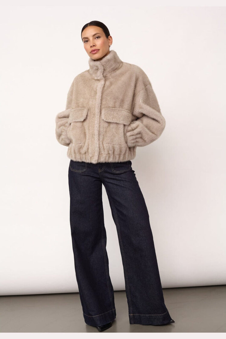Co'Couture CasioCC Teddy Jacket Light Grey