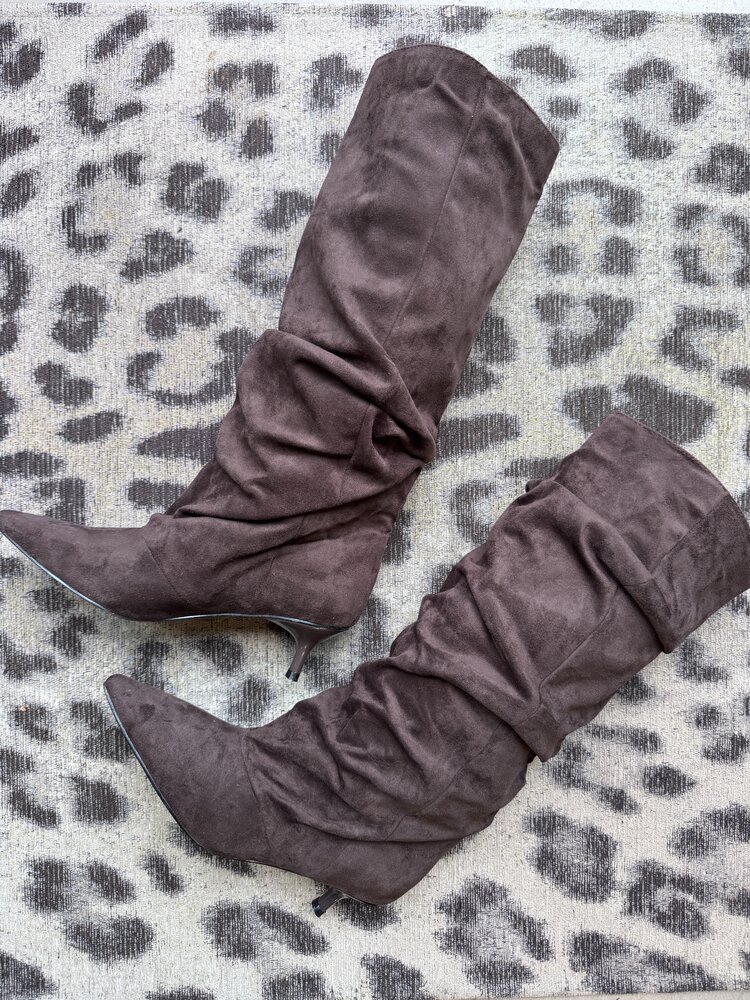 Just be Jolie Slouchy Lotte Boots Dark Brown