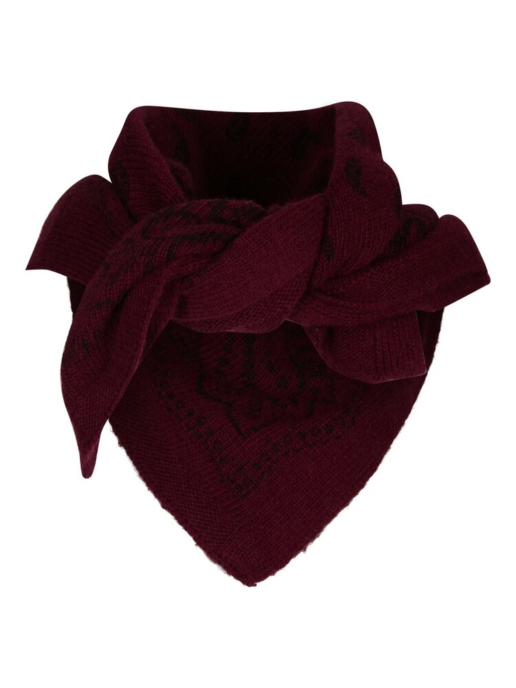 Neo Noir Adelina Paisley Knit Scarf Wine