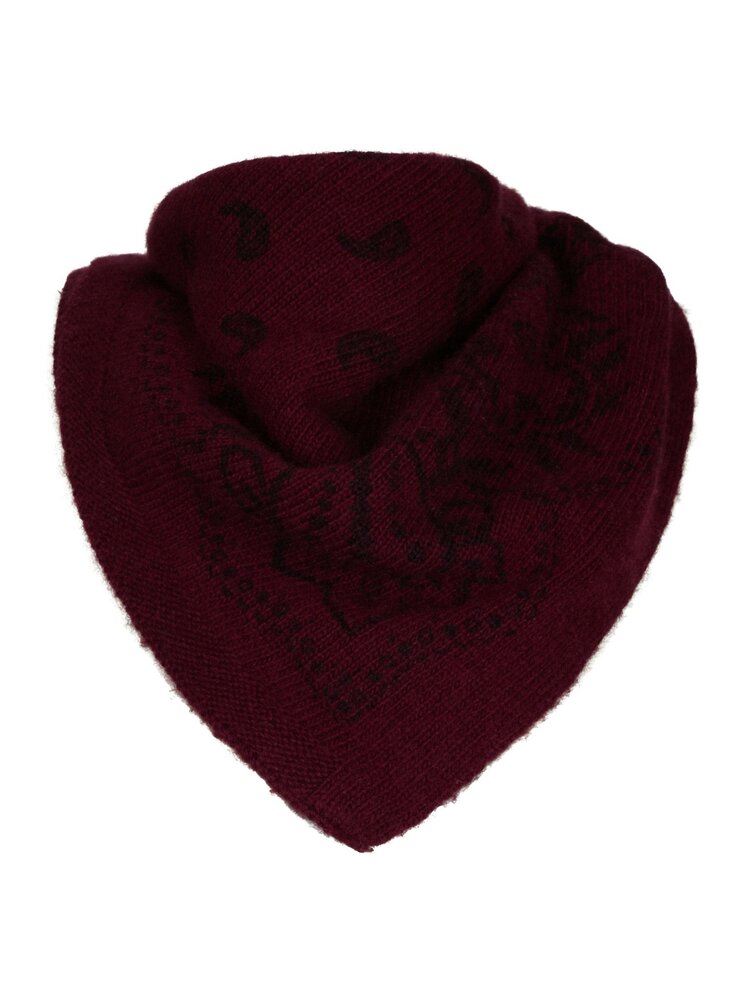 Neo Noir Adelina Paisley Knit Scarf Wine
