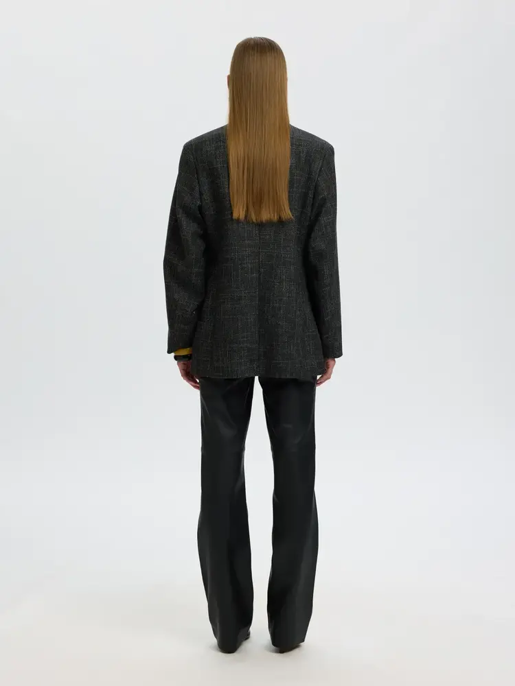 Selected Femme Relaxed Malia Structure Blazer Dark Grey