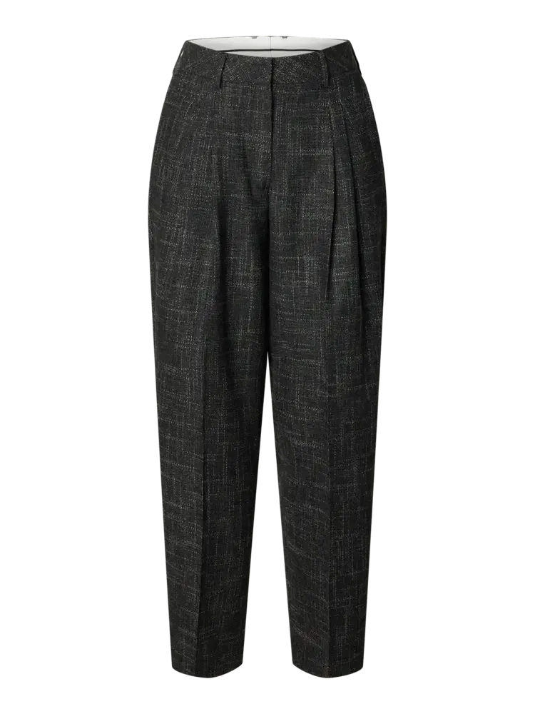 Selected Femme Barrel Malia MW Pants Dark Grey