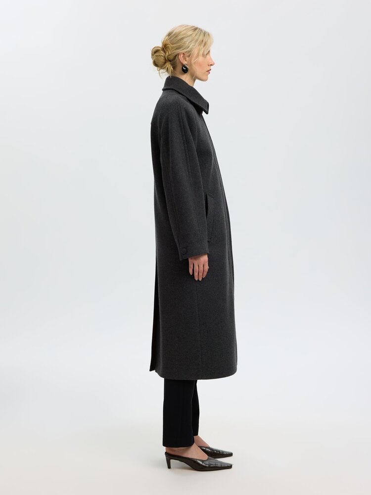Selected Femme Raey Manteco Coat Dark Grey/Melange