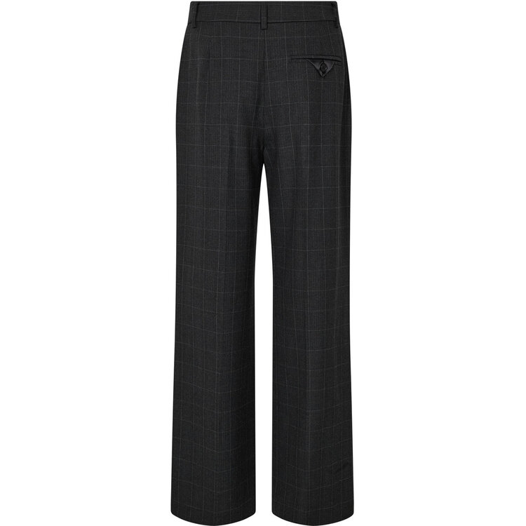 Haute L'Amitié Smokey Check Plain Tall Pant Antracit