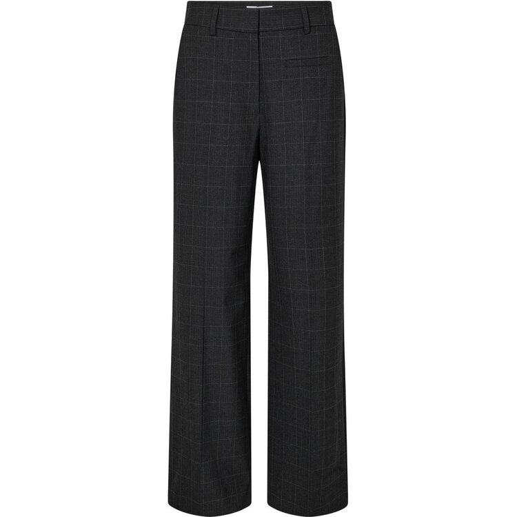 Haute L'Amitié Smokey Check Plain Tall Pant Antracit