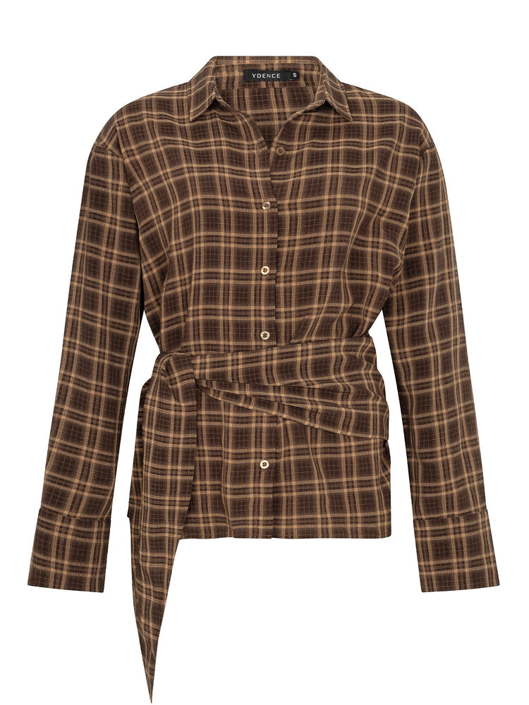 Ydence Blouse Isa Brown Check