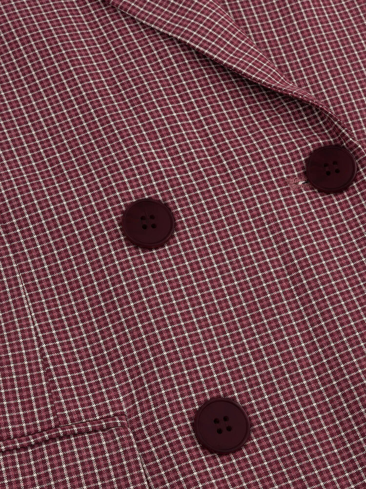 Ydence Blazer Nevessa Mauve Check