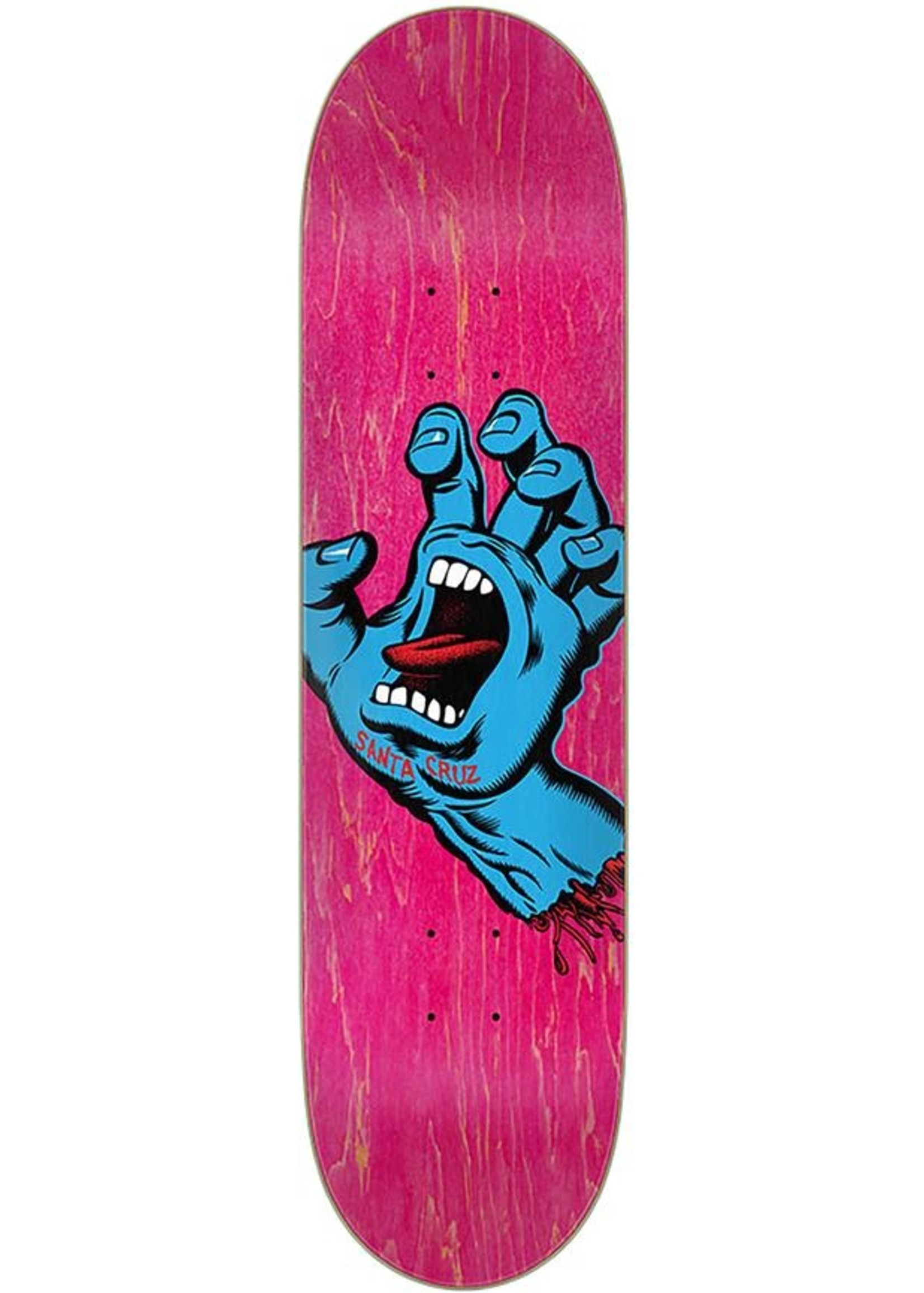 Santa Cruz 7.8" Screaming Hand Skateboard Deck Pink