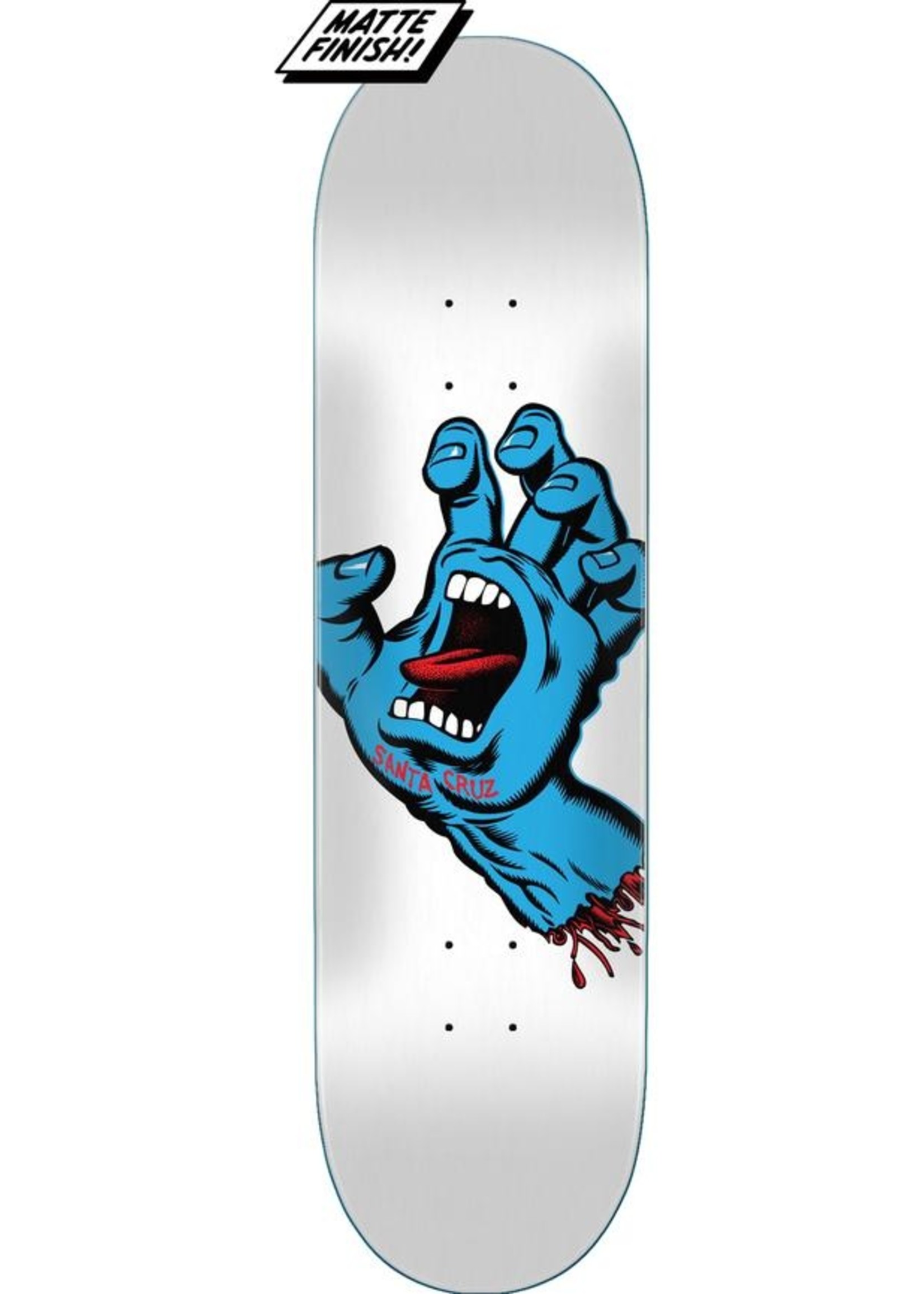 Santa Cruz 8.25" Screaming Hand Skateboard Deck White