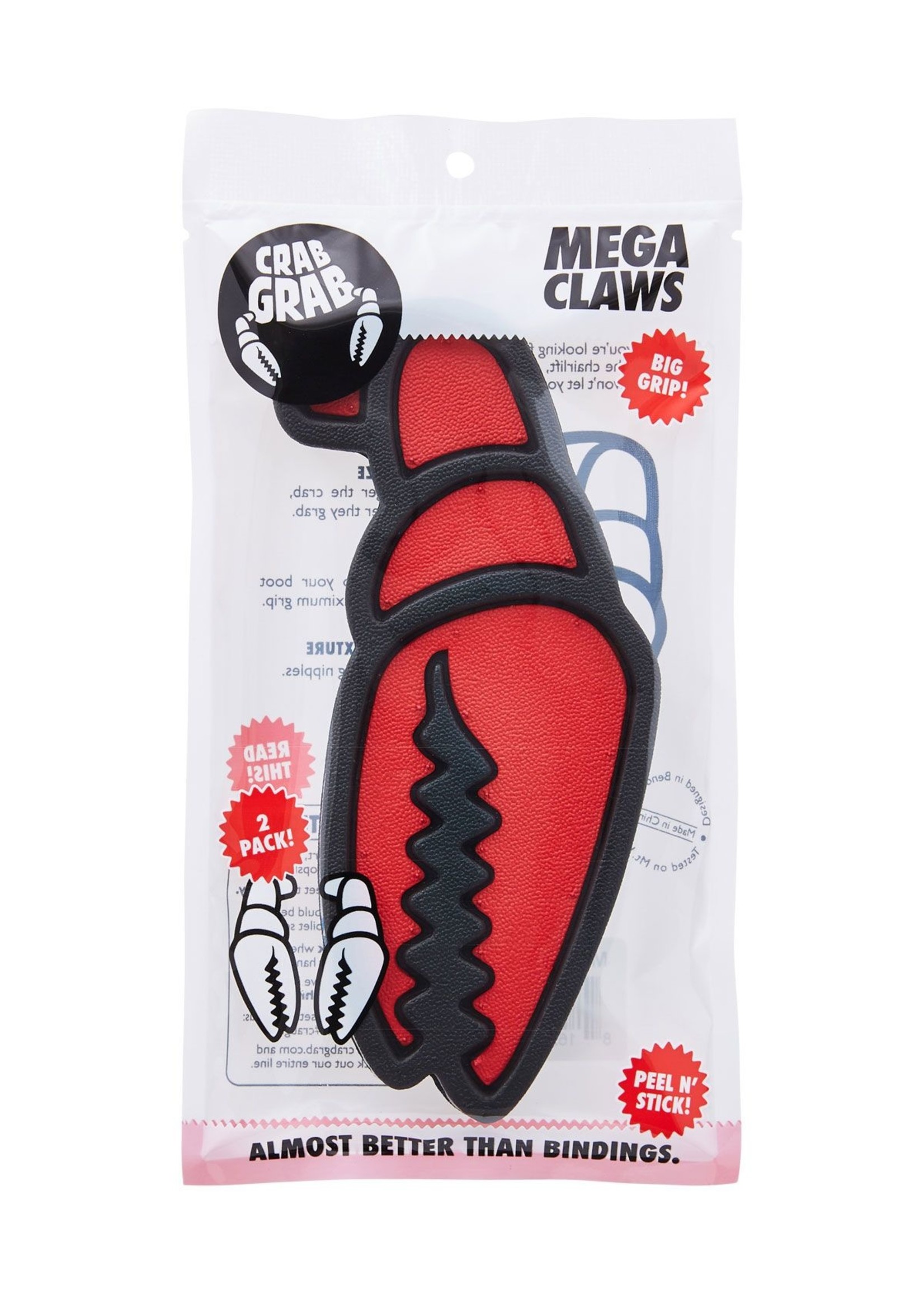 Crab Grab Traction Pad Mega Claw Black Red