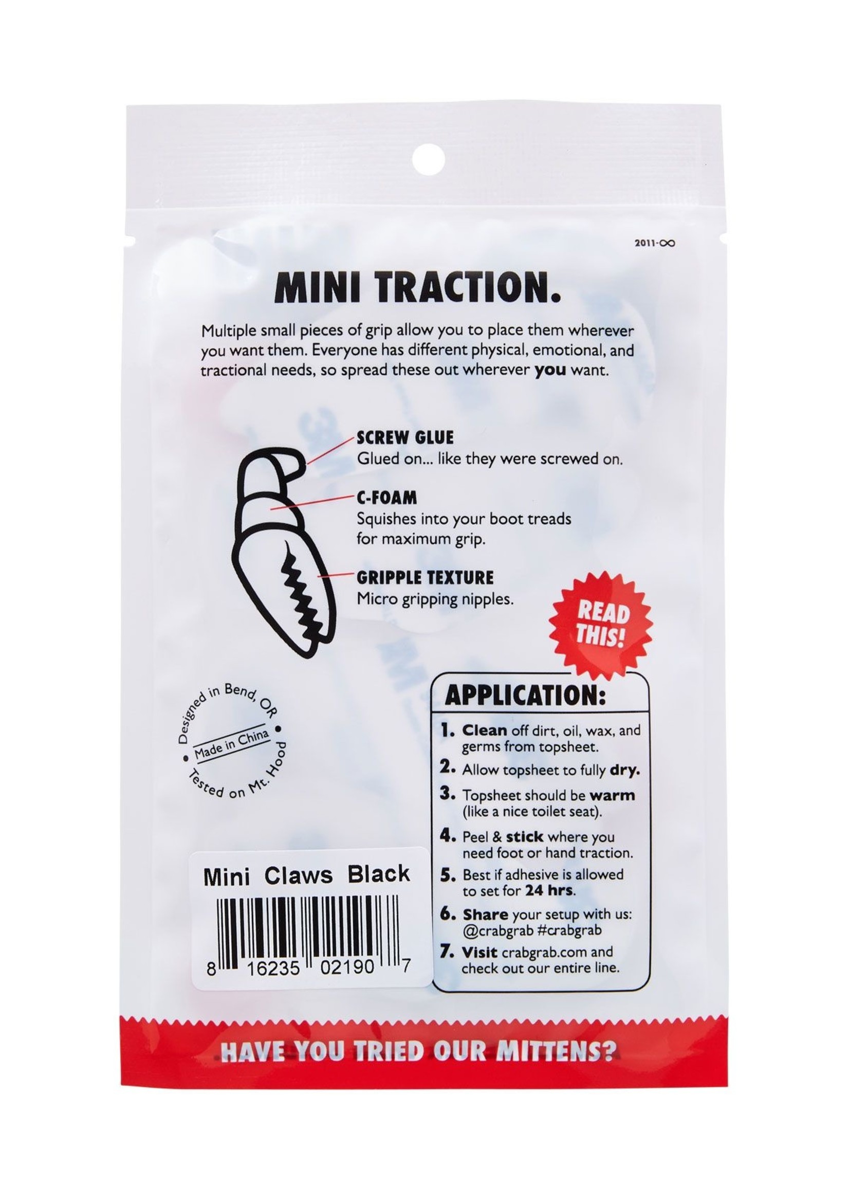 Crab Grab Traction Pad Mini Claws White