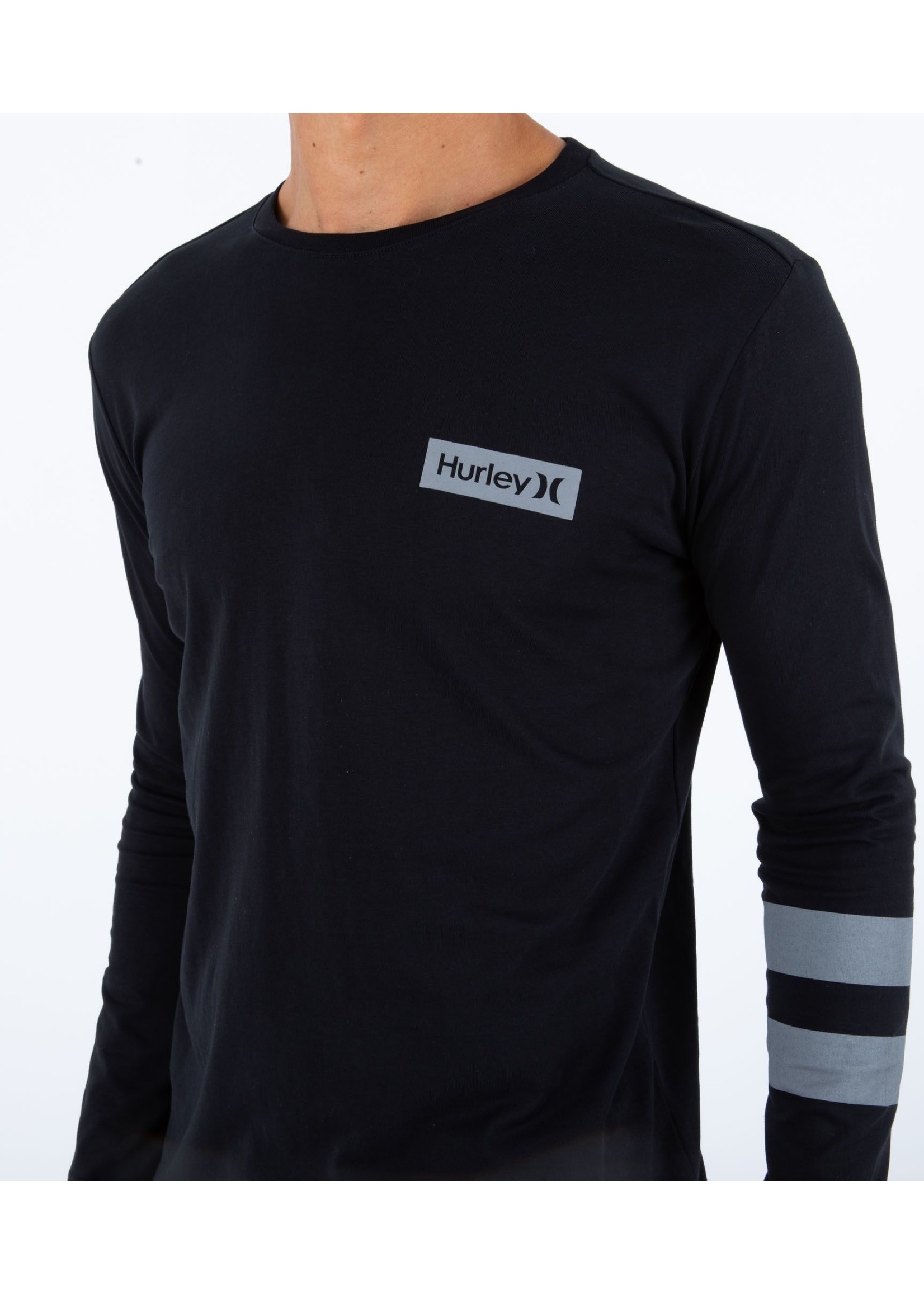 Hurley Oceancare Block Party T-Shirt Long Sleeve Black