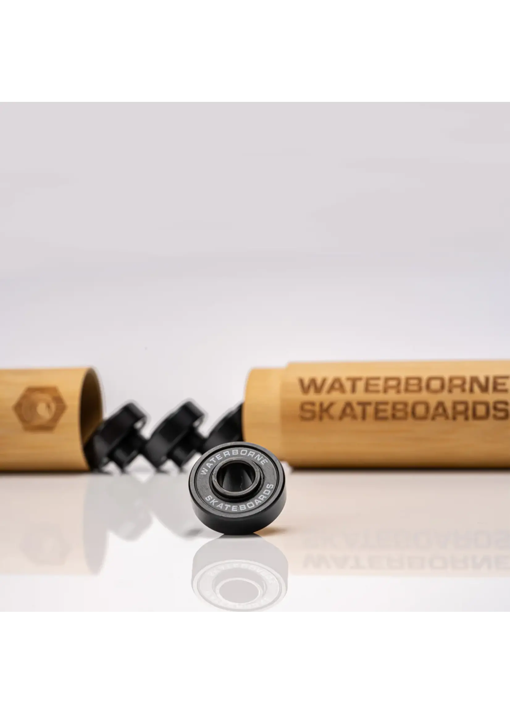 Waterborne Black-Chrome Skateboard Bearings High Velocity