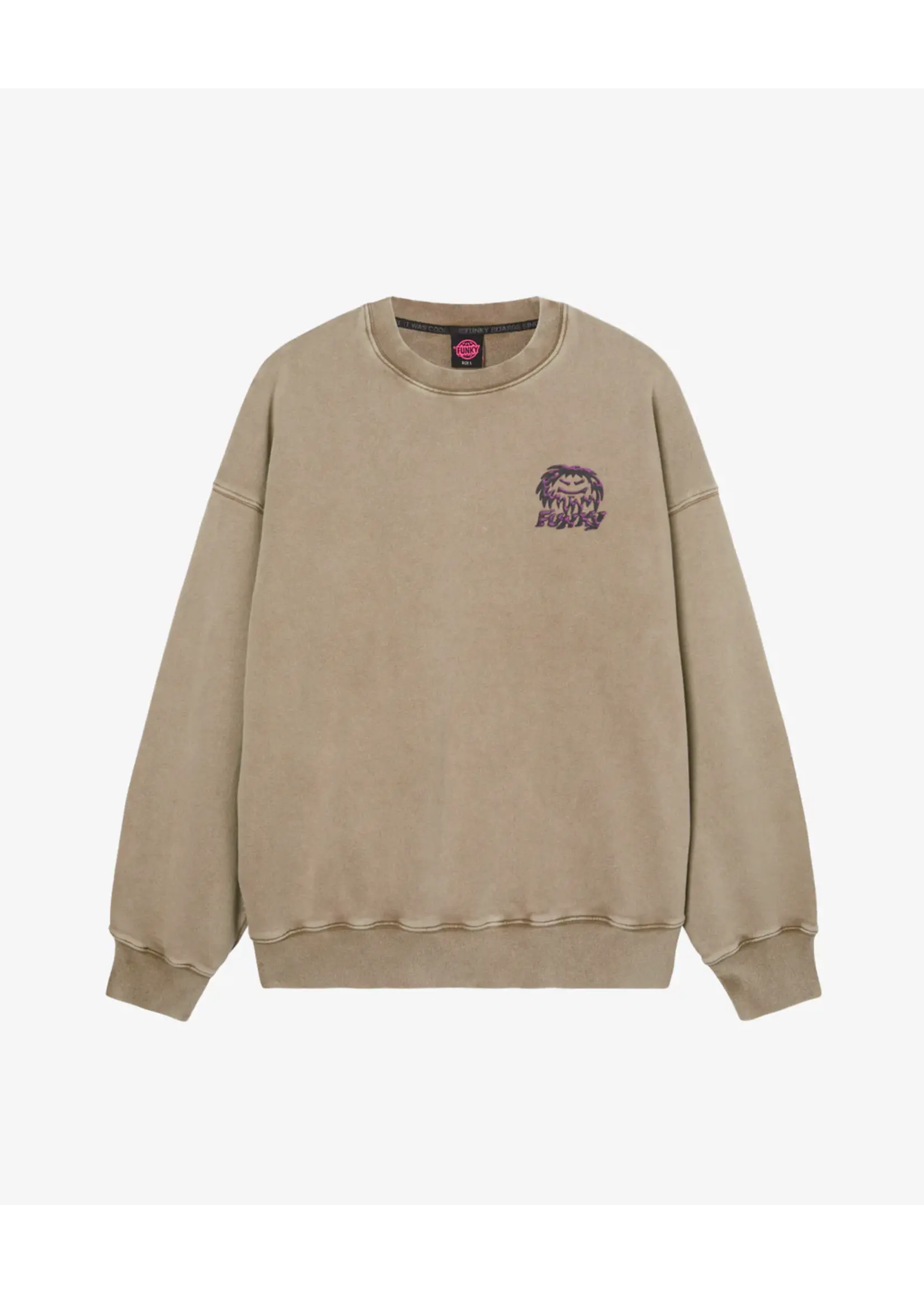 Funky Stoner Idols Crewneck Washed Sand