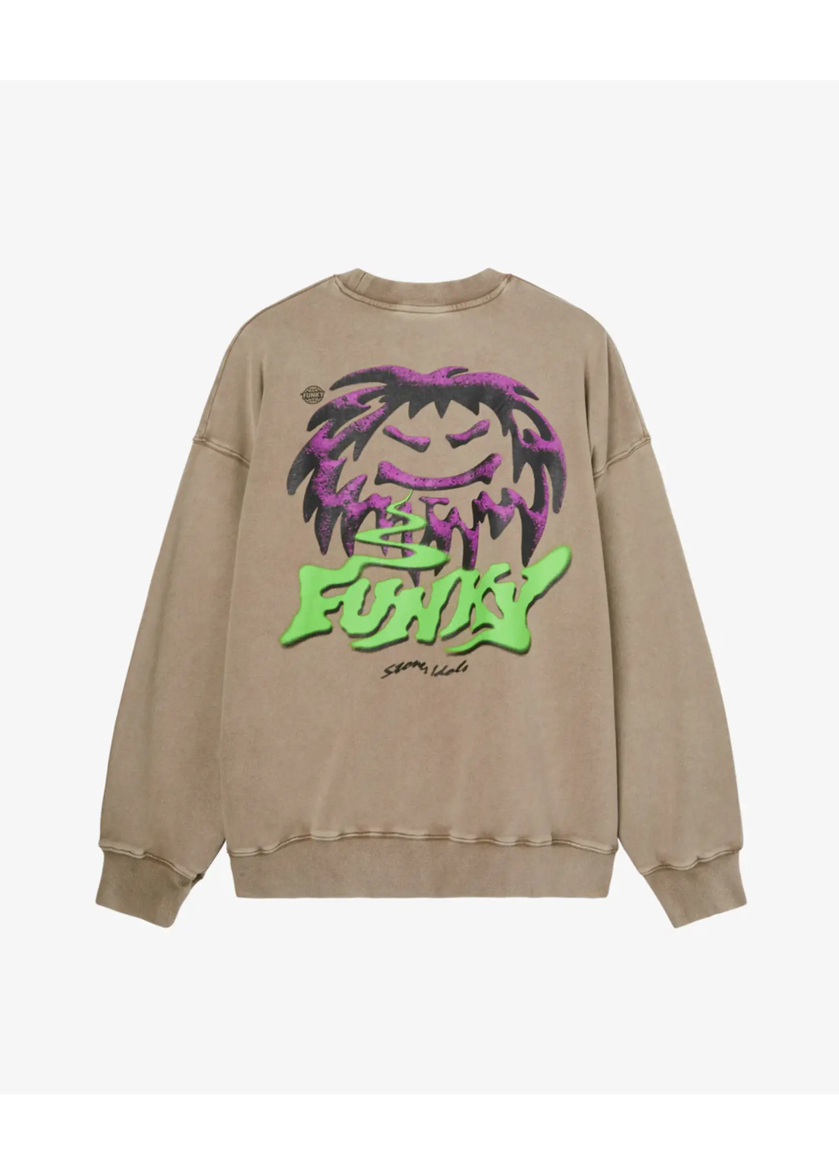 Funky Stoner Idols Crewneck Washed Sand