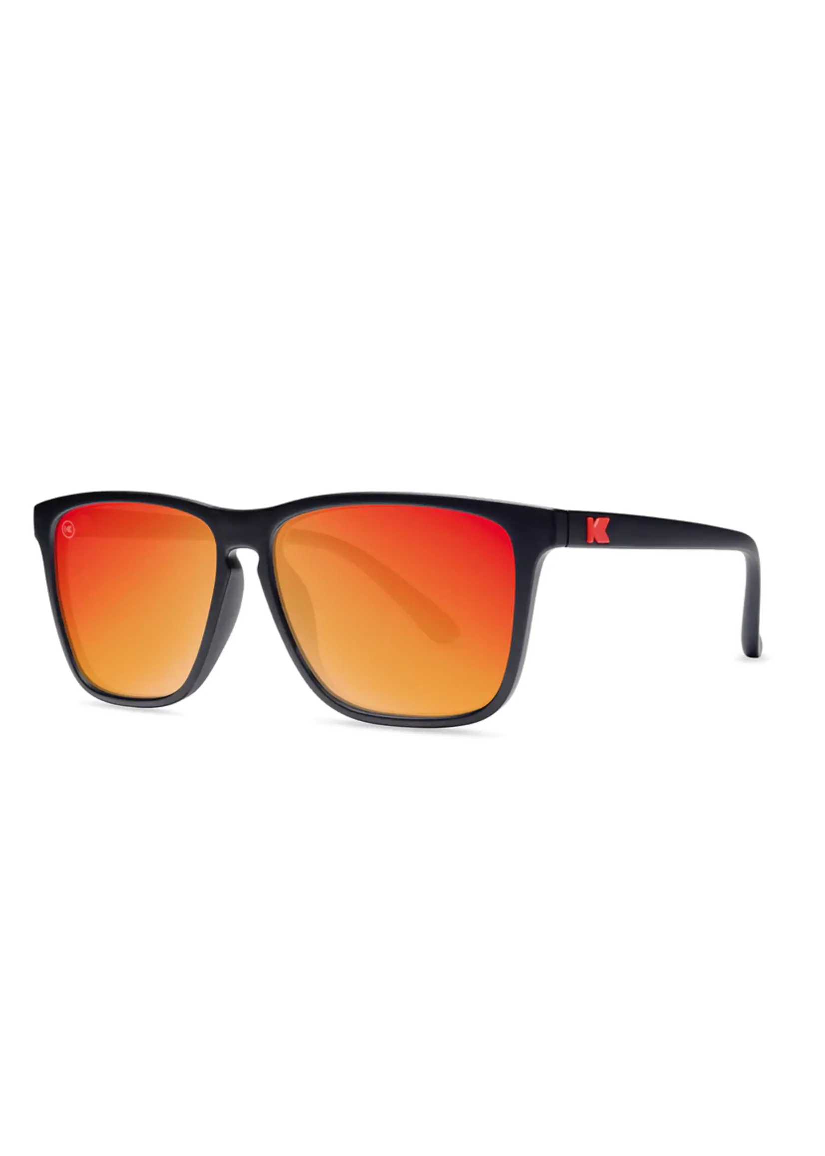 Knockaround Matte Black/Red Sunset Fast Lanes Sunglasses