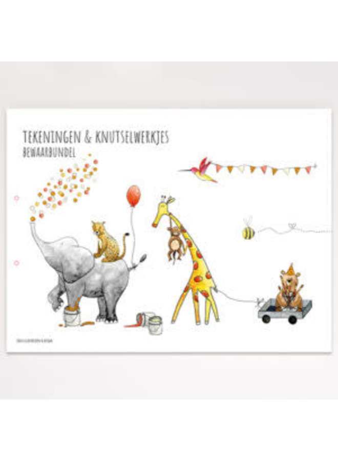 Juulz illustrations | Xl Bewaarbundel - Olifant