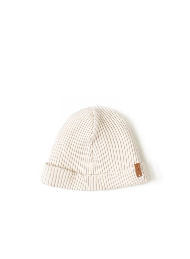 Rib Beanie – Cream