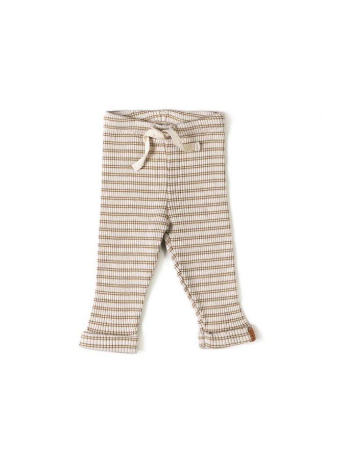 Rib Legging – Biscuit Stripe