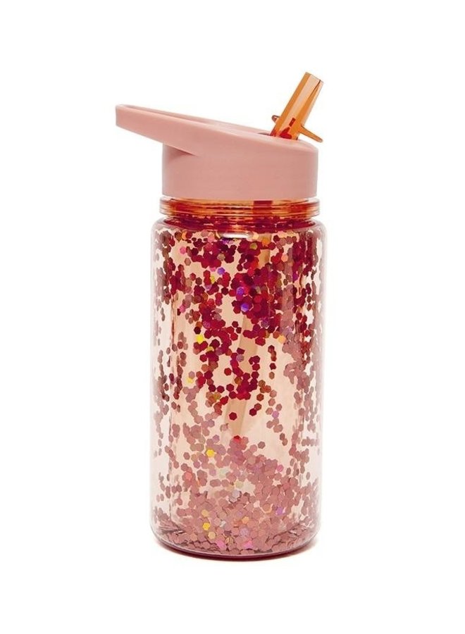 Drinkfles Glitter Peach Blossom