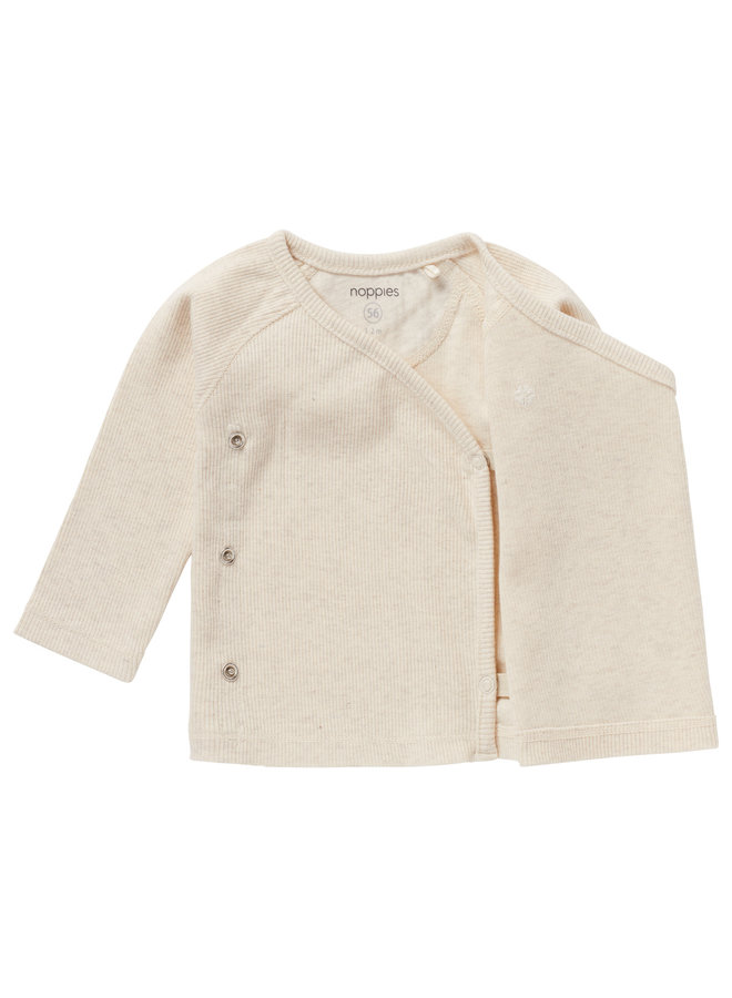 Tee Overlap LS Rib – Oatmeal