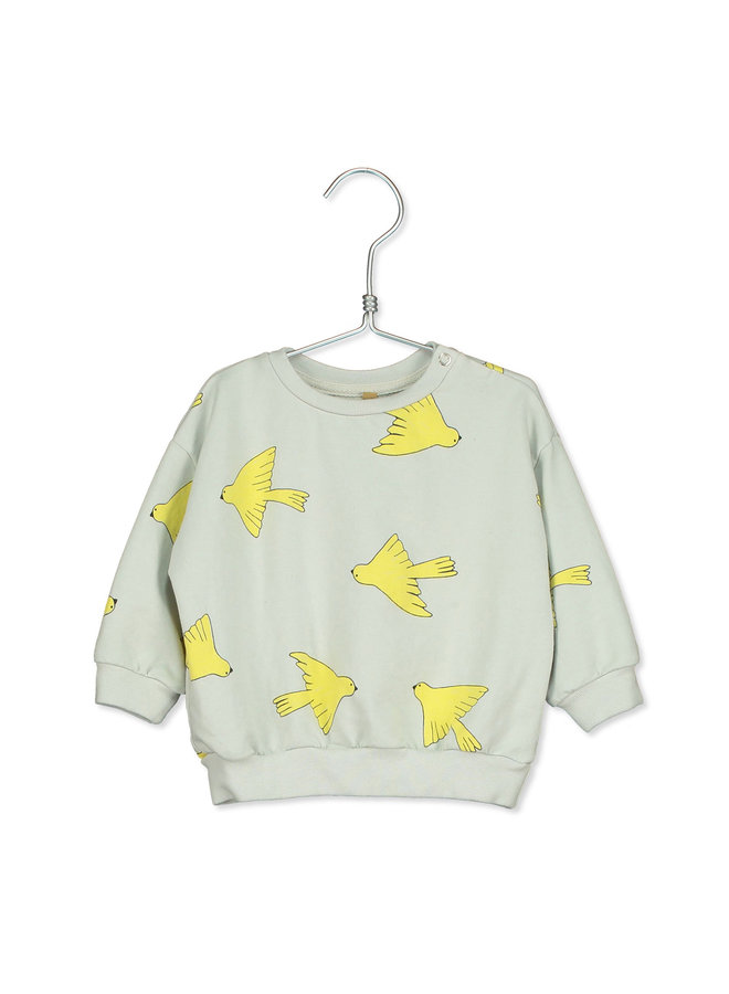 Baby Sweatshirt Birds – Light Grey