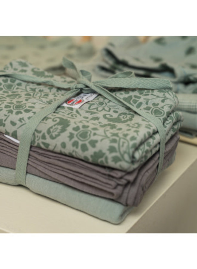 Swaddler 3-pack Flower Tribe Silt Green