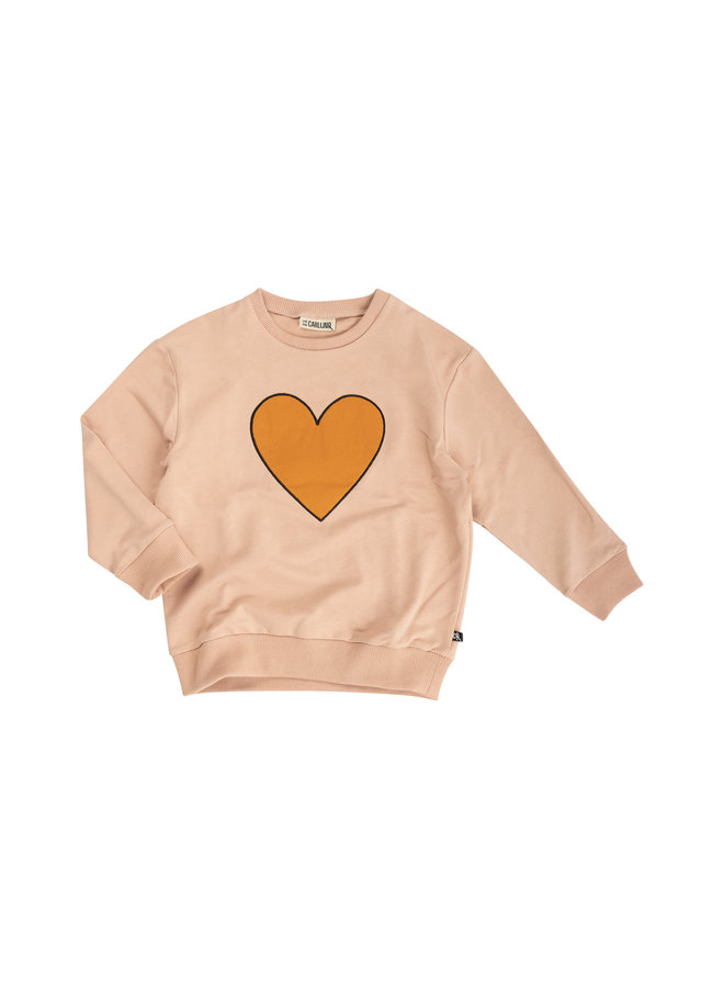 Hearts - sweater with teddy patch