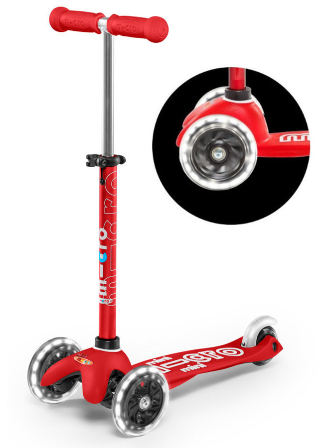 Mini Micro Step Deluxe LED | Rood 2-6 jaar