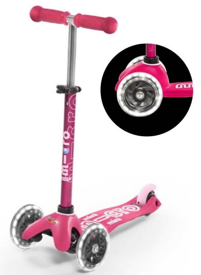 Mini Micro Step Inklapbaar LED | Roze 2-6 jaar