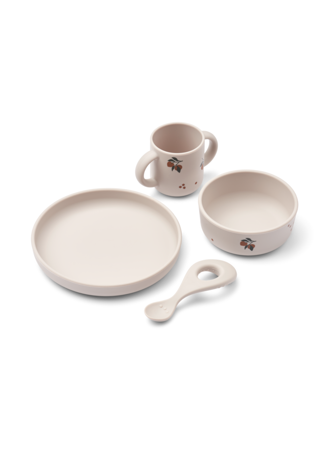 Vivi Printed Tableware Set Peach / Sandy