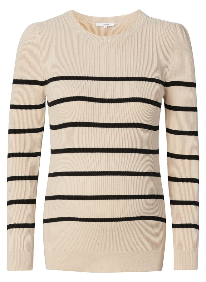 Zana knit pullover LS – Light Sand