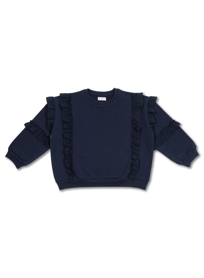 Romantic Ruffle Sweater Naval Acedemy