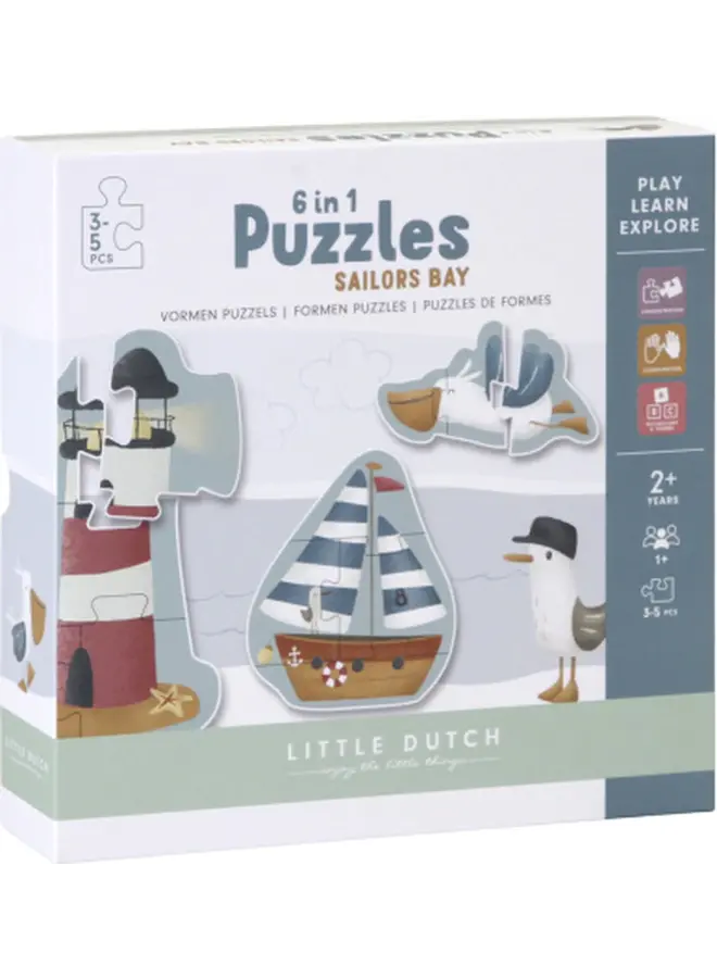 Little Dutch - Vormen puzzels Sailors Bay