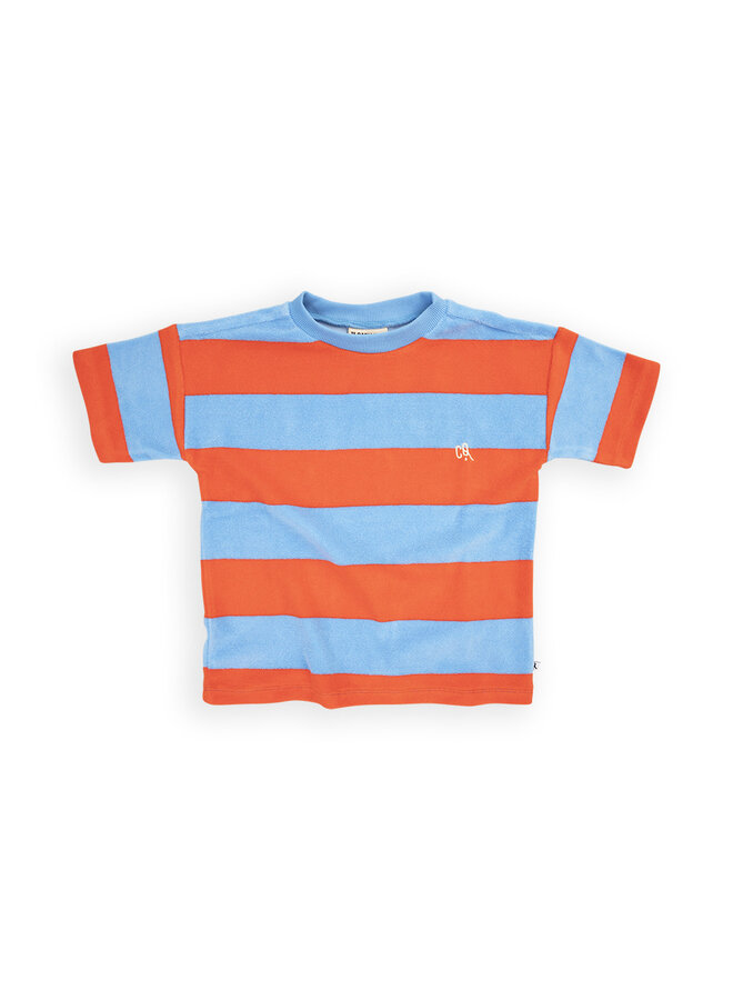 CarlijnQ Stripes red/blue - t-shirt oversized