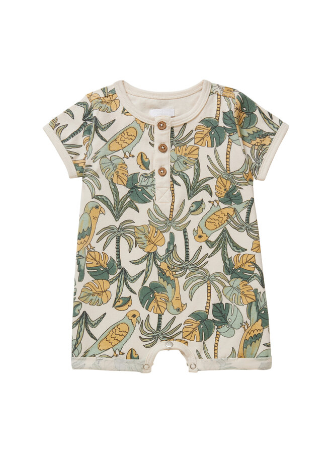 Boys Playsuit Beach City allover print