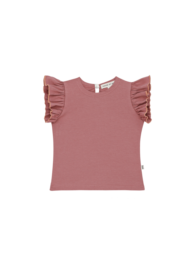 Ruffled Tee – Rose