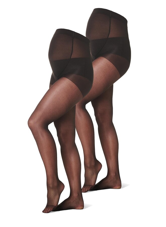 PANTY 2-PACK MATERNITY TIGHTS 20 DEN - BLACK