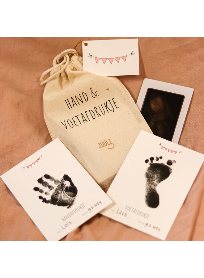 Juulz Illustrations | Hand- en Voetafdruk Set - Roze