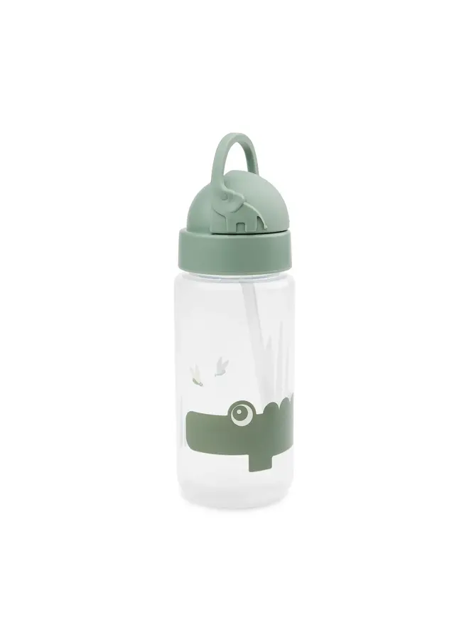 Straw bottle Lalee - Croco Green