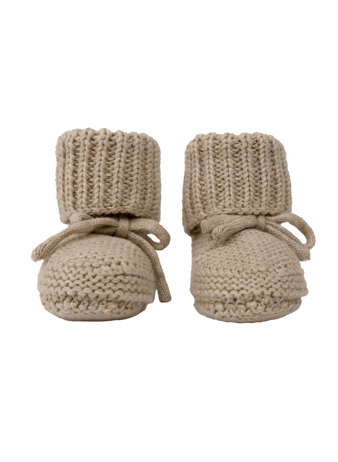Slipper Knit Beige | 0-6 M