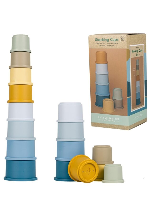 Little Dutch - Stacking Cups Blue