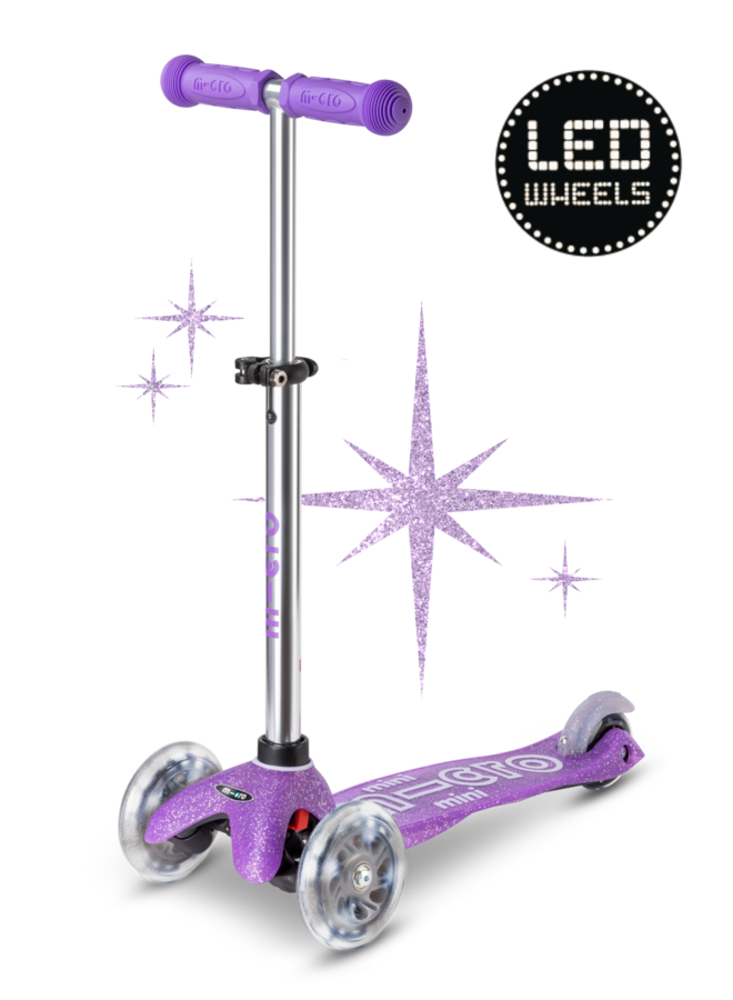 Mini Micro Step Deluxe Glitter LED | Paars 2-6 jaar